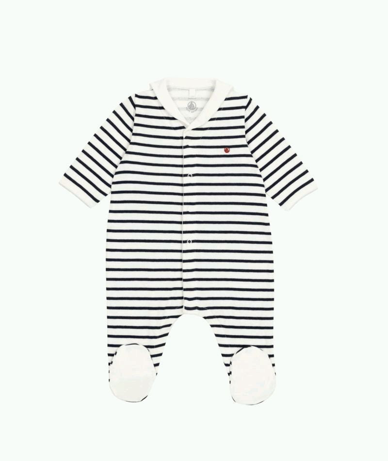 AW24 - A0ASR 01 WHITE NAVY BODYSUITS FALL WINTER 2024/25 NEWBORN SAILOR STRIPES