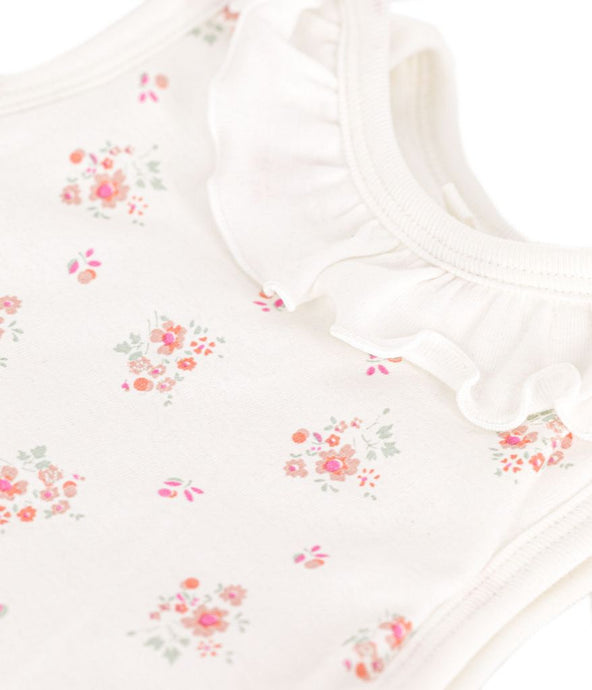 AW24 - A0AV6 01 WHITE MULTI ACCESSORIES BUNTING FALL WINTER 2024/25 FLORAL NEWBORN