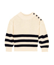 Load image into Gallery viewer, AW24 - A0AVS 01 CREAM NAVY FALL WINTER 2024/25 LONG SLEEVES STRIPES SWEATSHIRTS
