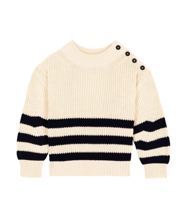 AW24 - A0AVS 01 CREAM NAVY 25% SALE FALL WINTER 2024/25 LONG SLEEVES STRIPES SWEATSHIRTS