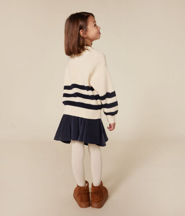 AW24 - A0AVS 01 CREAM NAVY FALL WINTER 2024/25 LONG SLEEVES STRIPES SWEATSHIRTS