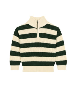 AW24 - A0AW3 01 GREEN CREAM FALL WINTER 2024/25 LONG SLEEVES STRIPES SWEATER