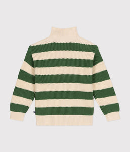 AW24 - A0AW3 01 GREEN CREAM FALL WINTER 2024/25 LONG SLEEVES STRIPES SWEATER