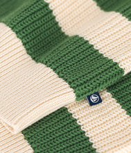 Load image into Gallery viewer, AW24 - A0AW3 01 GREEN CREAM FALL WINTER 2024/25 LONG SLEEVES STRIPES SWEATER
