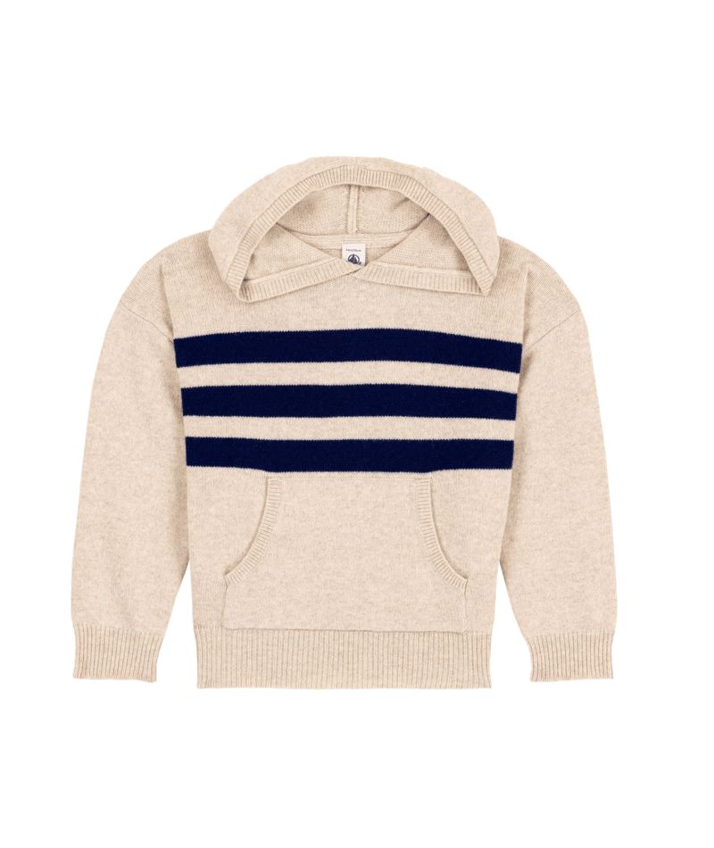 AW24 - A0AWF 01 CREAM NAVY FALL WINTER 2024/25 LONG SLEEVES SAILOR STRIPES SWEATSHIRT