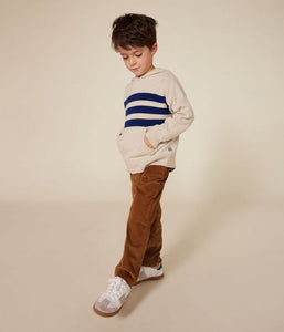 AW24 - A0AWF 01 CREAM NAVY FALL WINTER 2024/25 LONG SLEEVES SAILOR STRIPES SWEATSHIRT