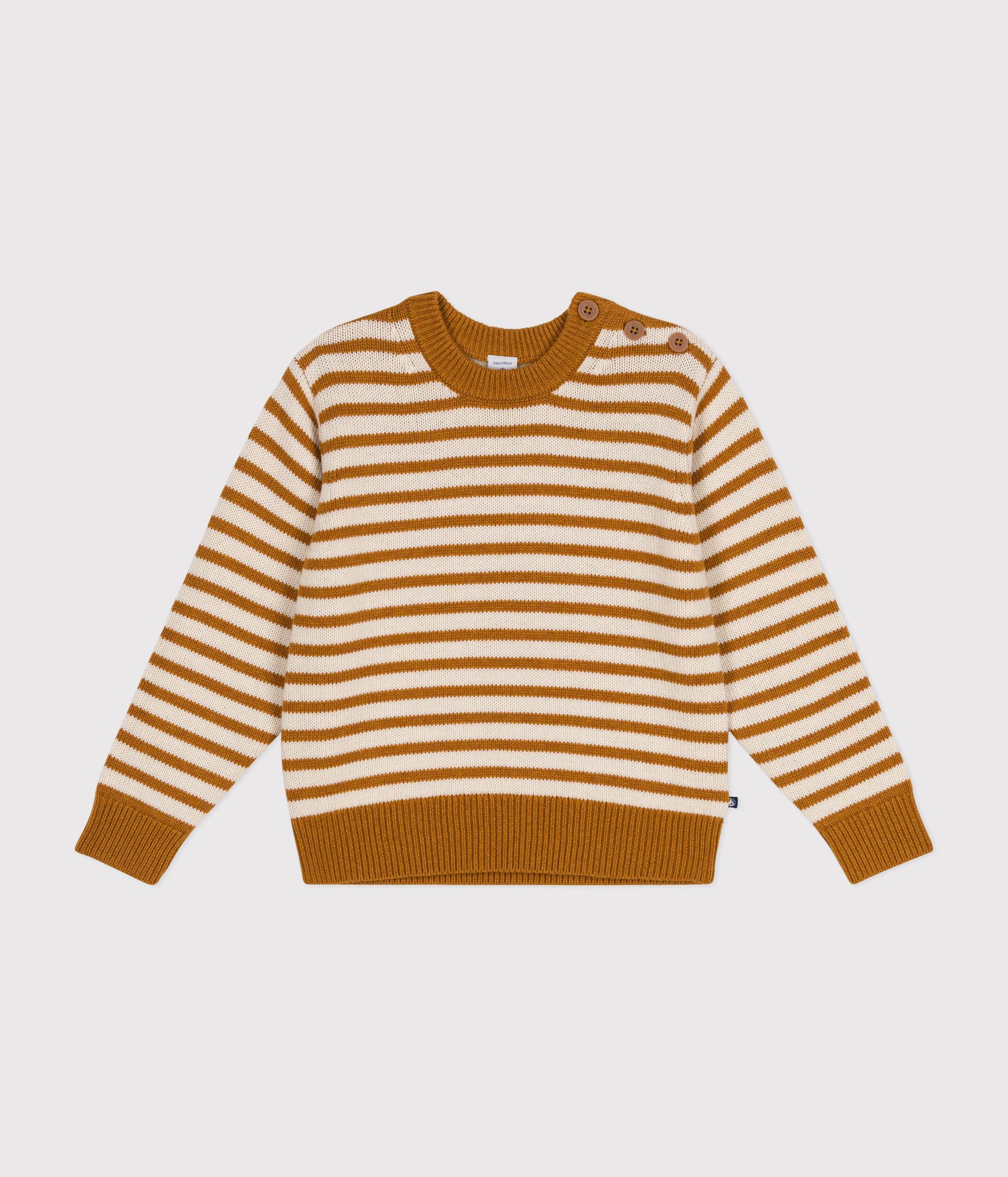 AW24 - A0AWH 01 BROWN CREAM 25% SALE FALL WINTER 2024/25 LONG SLEEVES STRIPES SWEATER