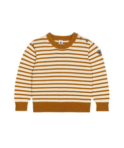 AW24 - A0AWH 01 BROWN CREAM FALL WINTER 2024/25 LONG SLEEVES STRIPES SWEATER