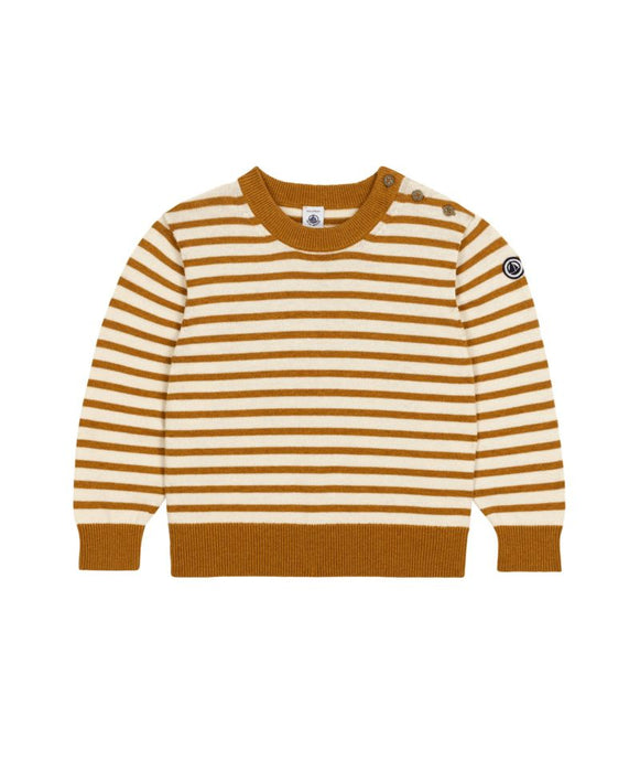 AW24 - A0AWH 01 BROWN CREAM FALL WINTER 2024/25 LONG SLEEVES STRIPES SWEATER