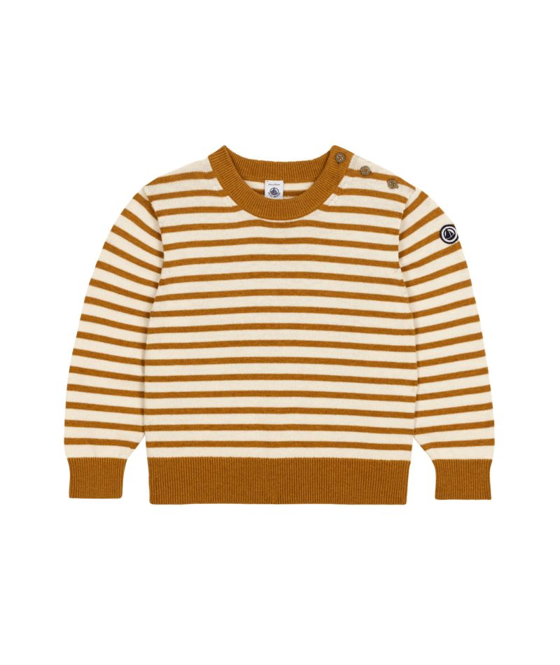 AW24 - A0AWH 01 BROWN CREAM FALL WINTER 2024/25 LONG SLEEVES STRIPES SWEATER