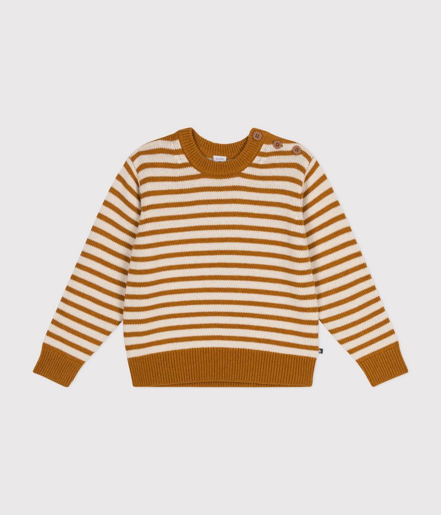 AW24 - A0AWH 01 BROWN CREAM FALL WINTER 2024/25 LONG SLEEVES STRIPES SWEATER