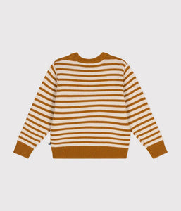 AW24 - A0AWH 01 BROWN CREAM FALL WINTER 2024/25 LONG SLEEVES STRIPES SWEATER