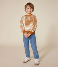 Load image into Gallery viewer, AW24 - A0AWH 01 BROWN CREAM FALL WINTER 2024/25 LONG SLEEVES STRIPES SWEATER
