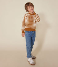 Load image into Gallery viewer, AW24 - A0AWH 01 BROWN CREAM FALL WINTER 2024/25 LONG SLEEVES STRIPES SWEATER
