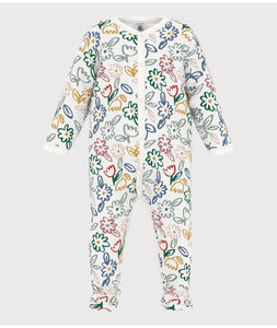 AW24 - A0AXI 01 WHITE MULTI BODYSUITS FALL WINTER 2024/25 FLORAL LONG SLEEVES NEWBORN