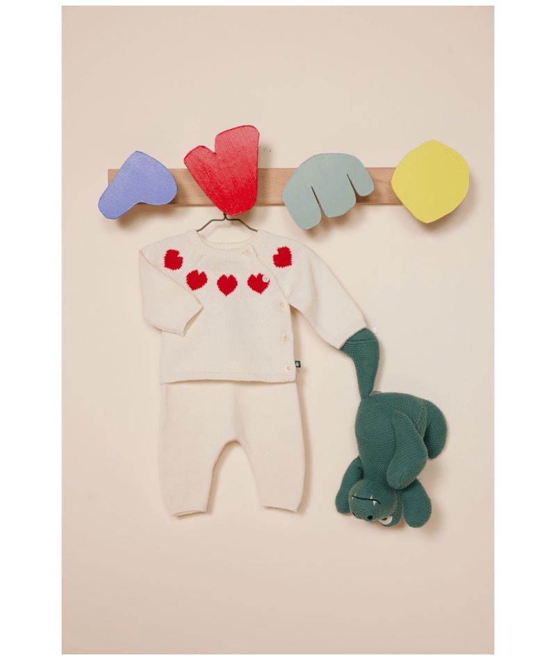 AW24 - A0AXZ 01 CREAM RED 25% SALE FALL WINTER 2024/25 NEWBORN OUTFITS