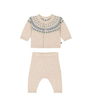 Load image into Gallery viewer, AW24 - A0AZJ 01 BEIGE BLUE FALL WINTER 2024/25 NEWBORN OUTFITS SWEATER
