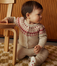 Load image into Gallery viewer, AW24 - A0AZJ 02 BEIGE PINK FALL WINTER 2024/25 NEWBORN OUTFITS SWEATER
