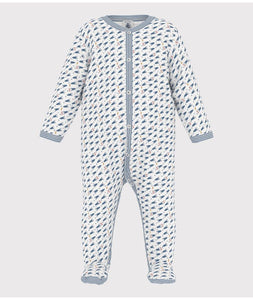 AW24 - A0B1V 01 WHITE BLUE BODYSUITS FALL WINTER 2024/25 LONG SLEEVES NEWBORN