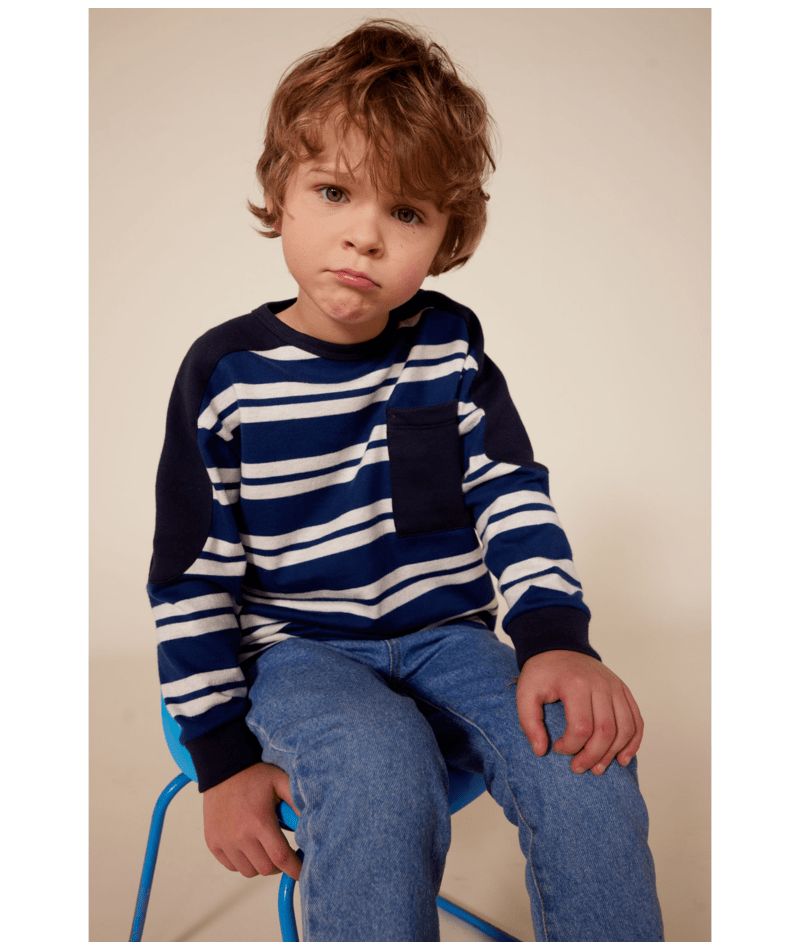 AW24 - A0B6Z 01 NAVY 25% SALE FALL WINTER 2024/25 LONG SLEEVES STRIPES SWEATSHIRT