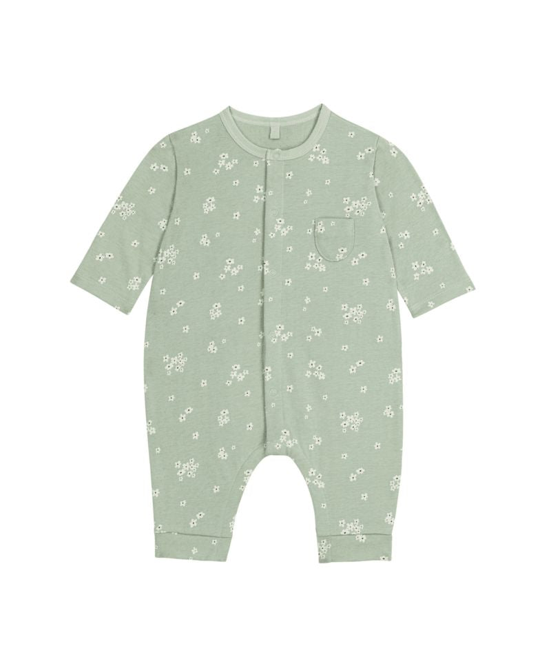 AW24 - A0B76 01 MINT WHITE FALL WINTER 2024/25 FLORAL NEWBORN ROMPERS