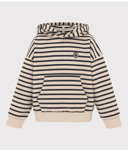 AW24 - A0BA1 01 CREAM NAVY FALL WINTER 2024/25 LONG SLEEVES STRIPES SWEATSHIRT