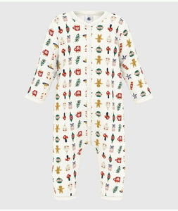 AW24 - A0BB3 07 WHITE HOLIDA FALL WINTER 2024/25 LONG SLEEVES NEWBORN ROMPERS