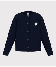 Load image into Gallery viewer, AW24 - A0BEQ 04 NAVY CARDIGAN FALL WINTER 2024/25 HEARTS
