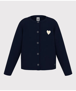 AW24 - A0BEQ 04 NAVY CARDIGAN FALL WINTER 2024/25 HEARTS