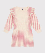 Load image into Gallery viewer, AW24 - A0BET 01 CREAM PINK DRESSES FALL WINTER 2024/25 GIRL STRIPES
