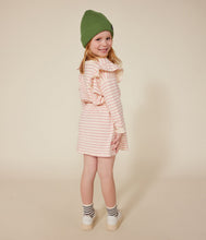 Load image into Gallery viewer, AW24 - A0BET 01 CREAM PINK DRESSES FALL WINTER 2024/25 GIRL STRIPES
