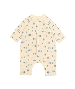 AW24 - A0BK9 01 CREAM BLUE FALL WINTER 2024/25 NEWBORN ROMPERS