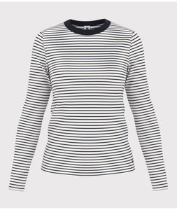 AW24 - A0BLL 04 WHITE NAVY LONG SLEEVES FALL WINTER 2024/25 ICONIC T-SHIRTS