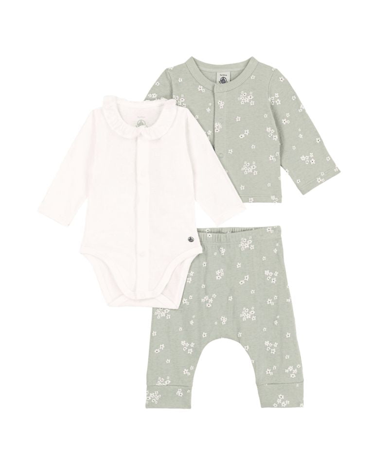 AW24 - A0BMZ 01 MINT WHITE 25% SALE FALL WINTER 2024/25 FLORAL NEWBORN OUTFITS