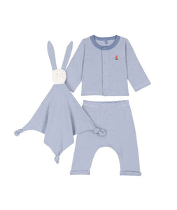 AW24 - A0BO6 01 BLUE WHITE FALL WINTER 2024/25 NEWBORN OUTFITS STRIPES