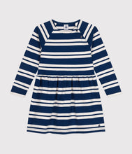 Load image into Gallery viewer, AW24 - A0BOA 01 NAVY OATMEAL DRESSES FALL WINTER 2024/25 GIRL SAILOR STRIPES
