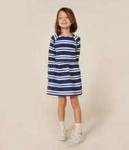 Load image into Gallery viewer, AW24 - A0BOA 01 NAVY OATMEAL DRESSES FALL WINTER 2024/25 GIRL SAILOR STRIPES
