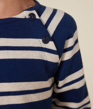 Load image into Gallery viewer, AW24 - A0BOA 01 NAVY OATMEAL DRESSES FALL WINTER 2024/25 GIRL SAILOR STRIPES
