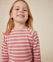 Load image into Gallery viewer, AW24 - A0BOC 01 PINK CREAM DRESSES FALL WINTER 2024/25 GIRL STRIPES
