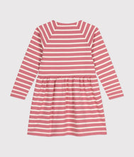 Load image into Gallery viewer, AW24 - A0BOC 01 PINK CREAM DRESSES FALL WINTER 2024/25 GIRL STRIPES
