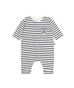 AW24 - A0BVP 01 WHITE NAVY FALL WINTER 2024/25 NEWBORN ROMPERS SAILOR STRIPES