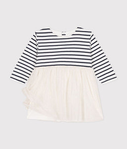 AW24 - A0CUM 01 WHITE NAVY DRESSES FALL WINTER 2024/25 LONG SLEEVES STRIPES