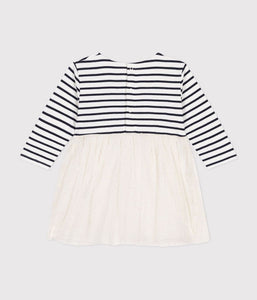 AW24 - A0CUM 01 WHITE NAVY DRESSES FALL WINTER 2024/25 LONG SLEEVES STRIPES