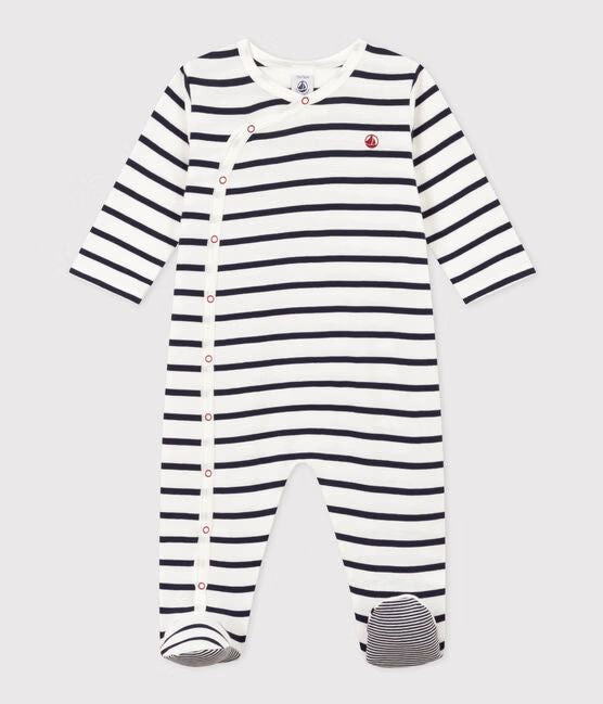 SS25 - A08AY 01 WHITE NAVY NEWBORN SAILOR SPRING SUMMER 2025 STRIPES