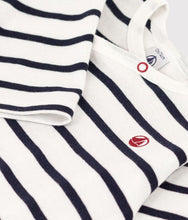 Load image into Gallery viewer, SS25 - A08AY 01 WHITE NAVY NEWBORN SAILOR SPRING SUMMER 2025 STRIPES
