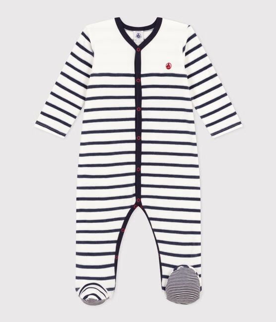 AW25 - A08B6 01 WHITE NAVY BODYSUITS FALL WINTER 2025/26 NEWBORN SAILOR STRIPES