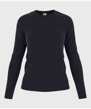 Load image into Gallery viewer, SS25 - A0AKG 18 NAVY LONG SLEEVES CREWNECK TEE ICONIC PERMANENTS SPRING SUMMER 2025 T-SHIRTS
