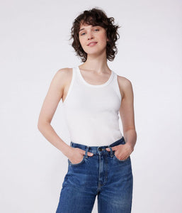 SS25 - A0AKH 01 WHITE CAMISOLE ICONIC PERMANENTS SPRING SUMMER 2025 TANK TOP