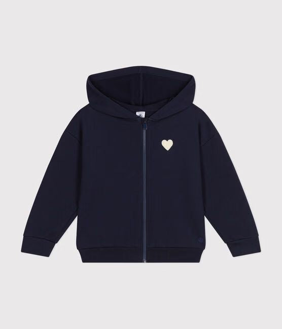 SS25 - A0B64 01 NAVY CARDIGAN HEARTS LONG SLEEVES SPRING SUMMER 2025 SWEATSHIRTS