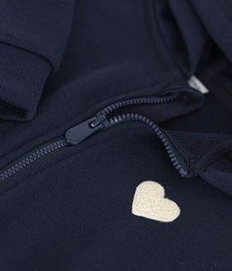 SS25 - A0B64 01 NAVY CARDIGAN HEARTS LONG SLEEVES SPRING SUMMER 2025 SWEATSHIRTS